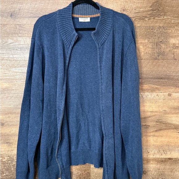 Dockers Blue Full-Zip Grandpa Sweater – Size XL - Picture 4 of 5